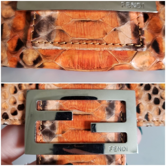 Authentic Pre-owned Fendi Baguette Python Wallet - Picture 12 of 16